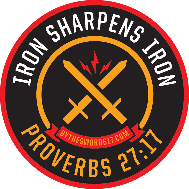 STICKER - PROVERBS 27:17 - IRON SHARPENS IRON
